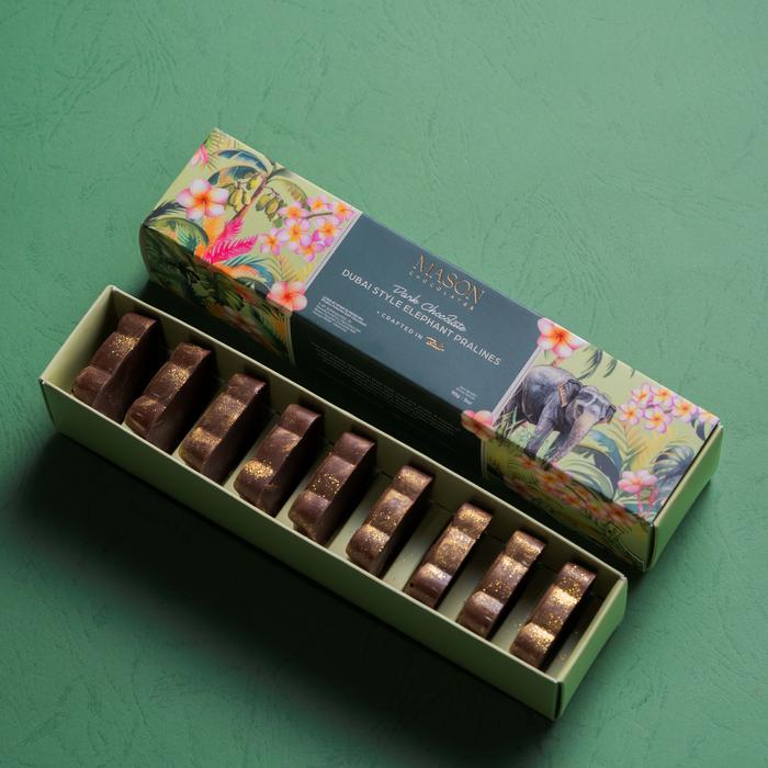 Dark Chocolate Pistachio Elephant Pralines in Box 5